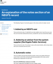 How records are mapped to NBSFS sites [Updated 4th May 2021]